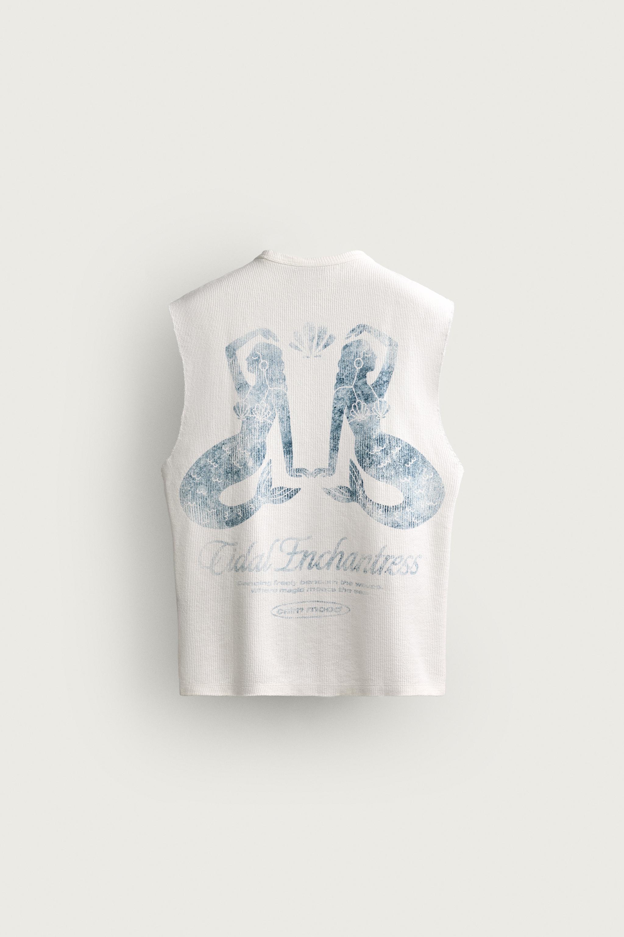WASHED PRINTED KNIT TANK TOP